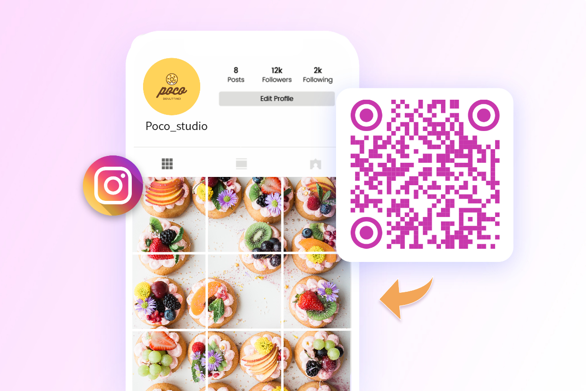 Create instagram qr code for branding and marketing