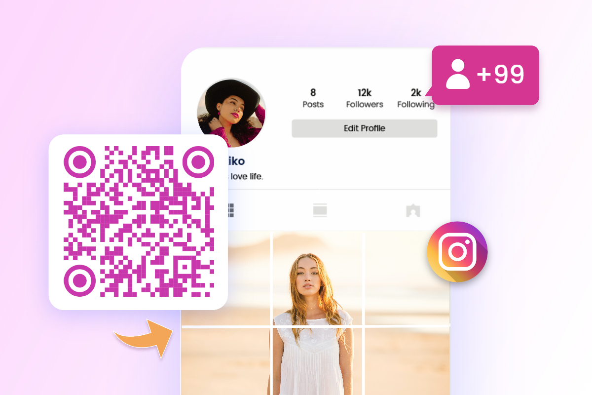 Create instagram qr code for more followers