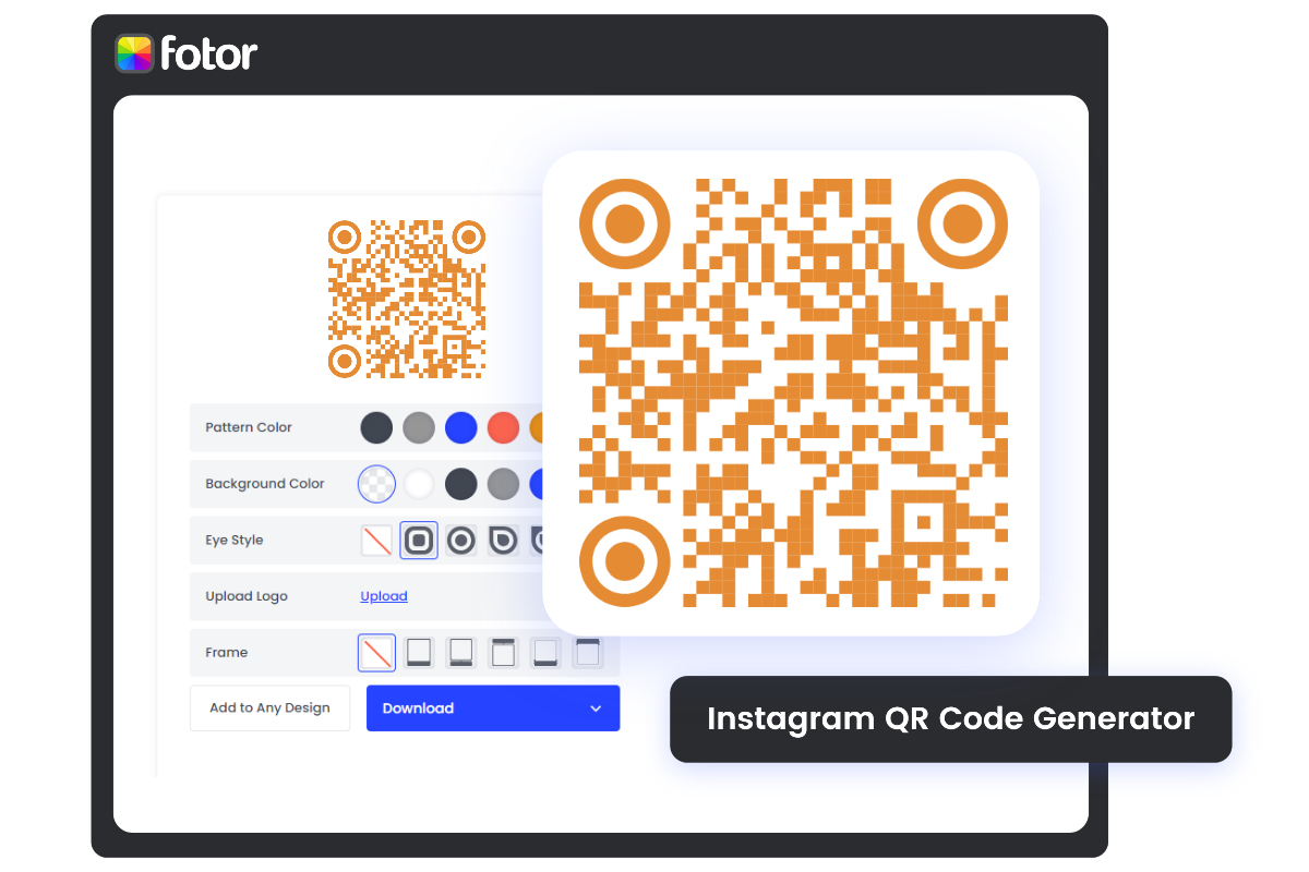 Create instagram qr code in fotor online instagram qr code generator