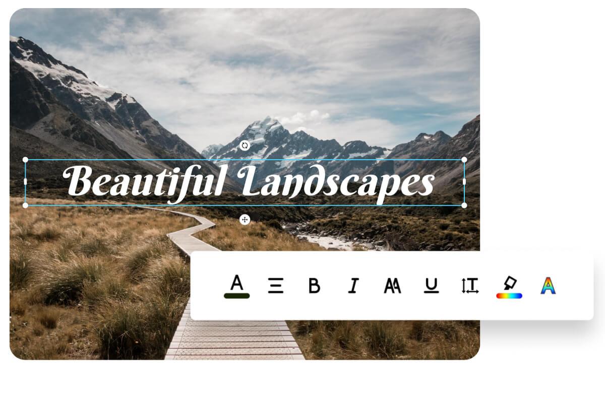 Create watermark on landscapes image using fotor watermark creator