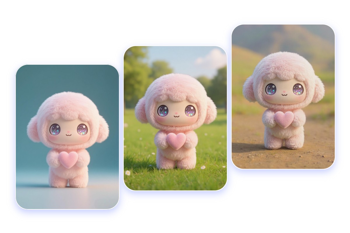ピンクのAI人形をカスタマイズ