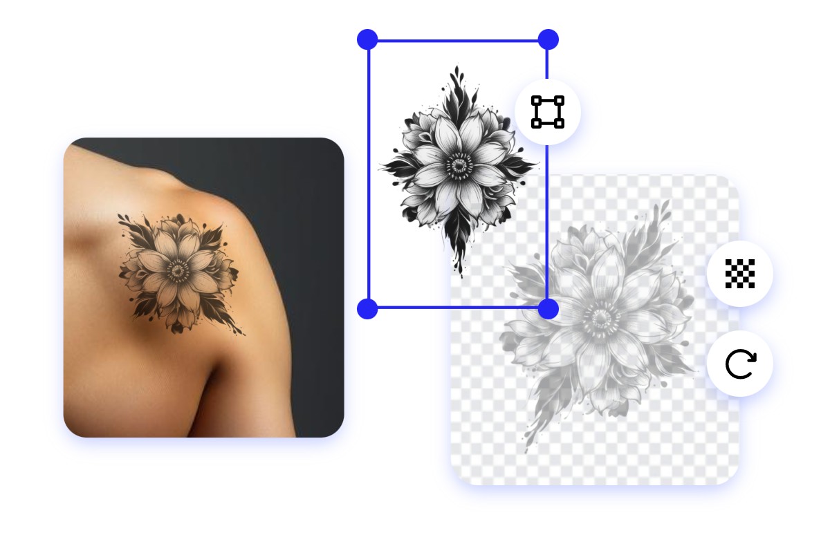 personnalisez un tatouage pour un ajustement parfait avec Fotor