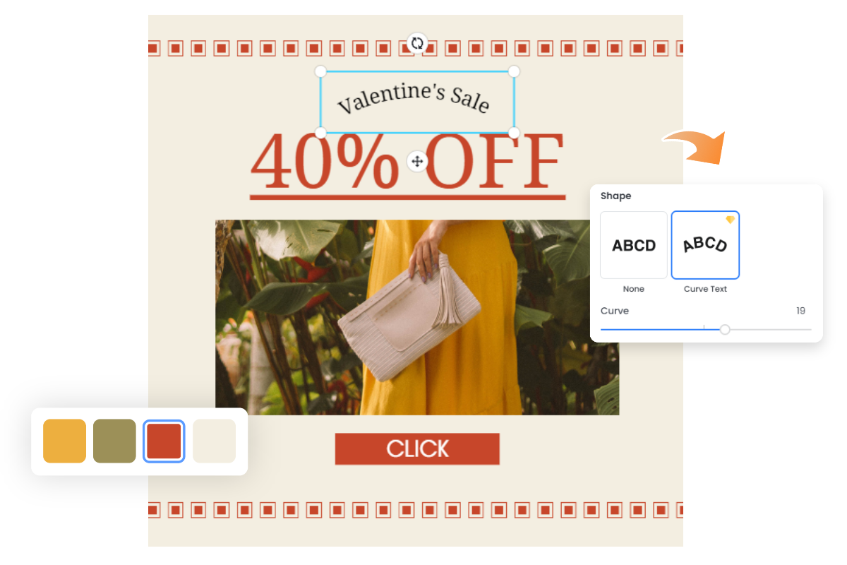 Customize ad template in Fotor