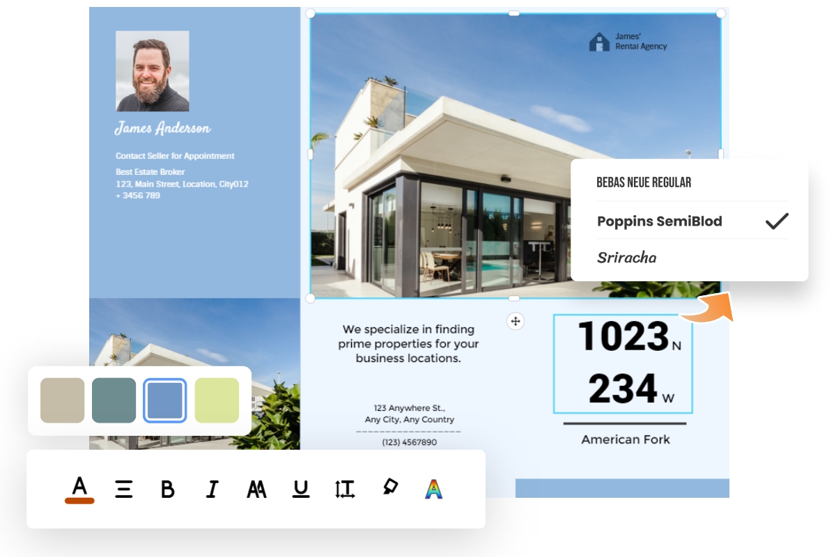 Customize an estate pamphlet with fotor