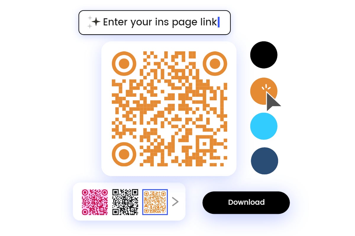 Customize and edit generated Instagram qr code in fotor