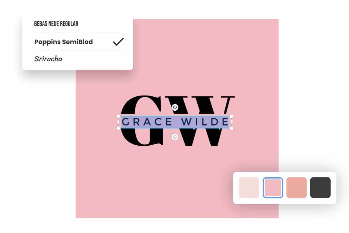 Customize fonts and color of logo