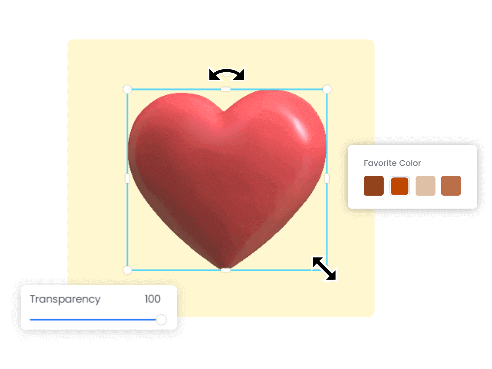 Customize red heart sticker
