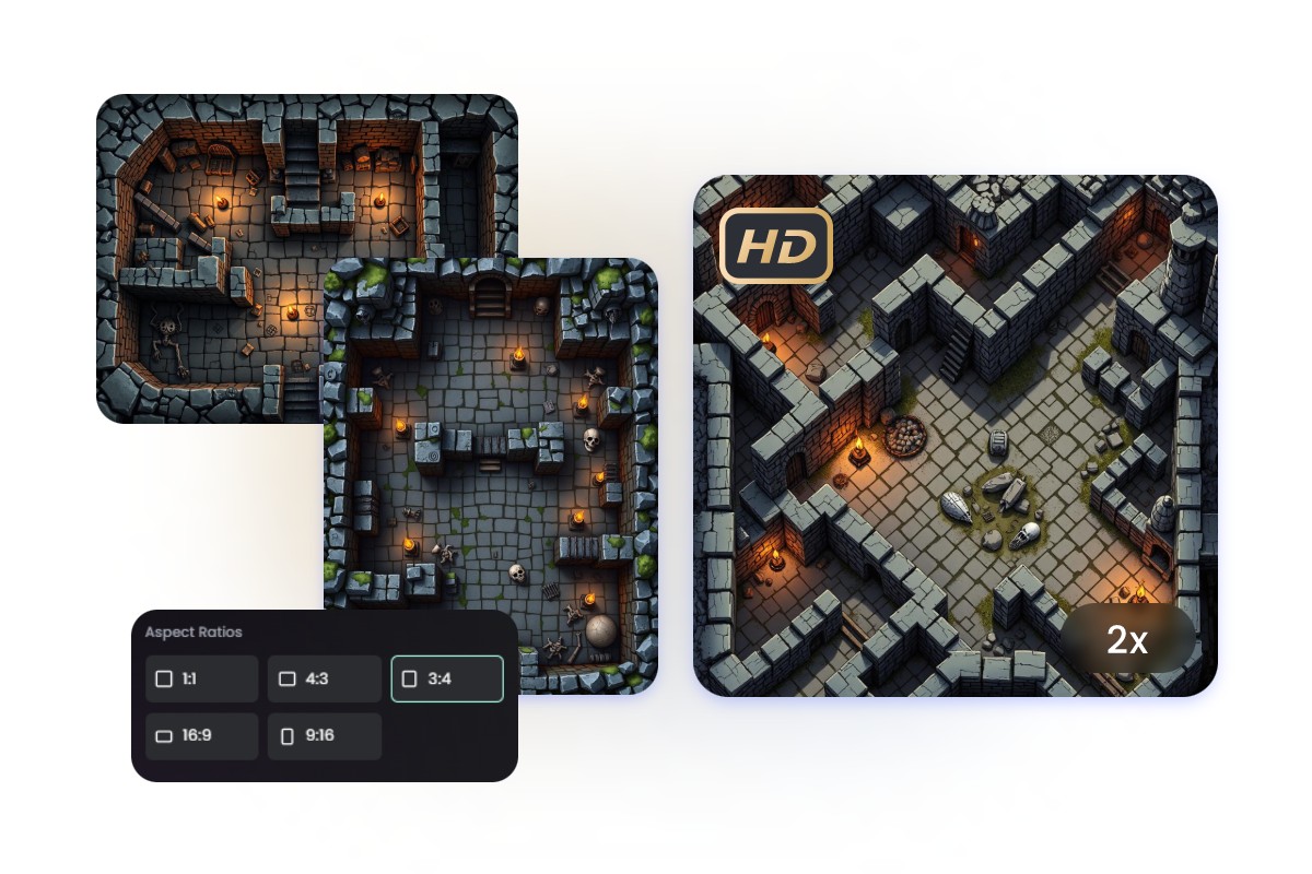 Customize the dimensions of your dnd map in fotor