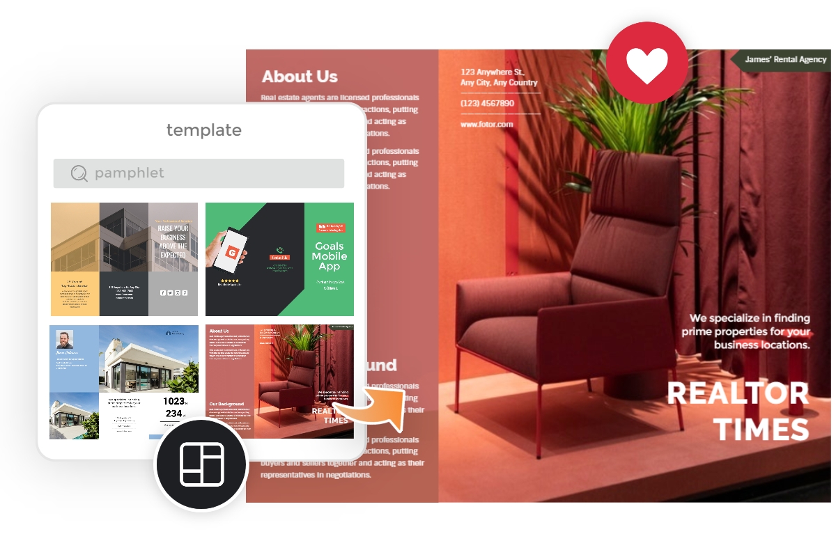 Design a pamphlet with fotors pamphlet templates
