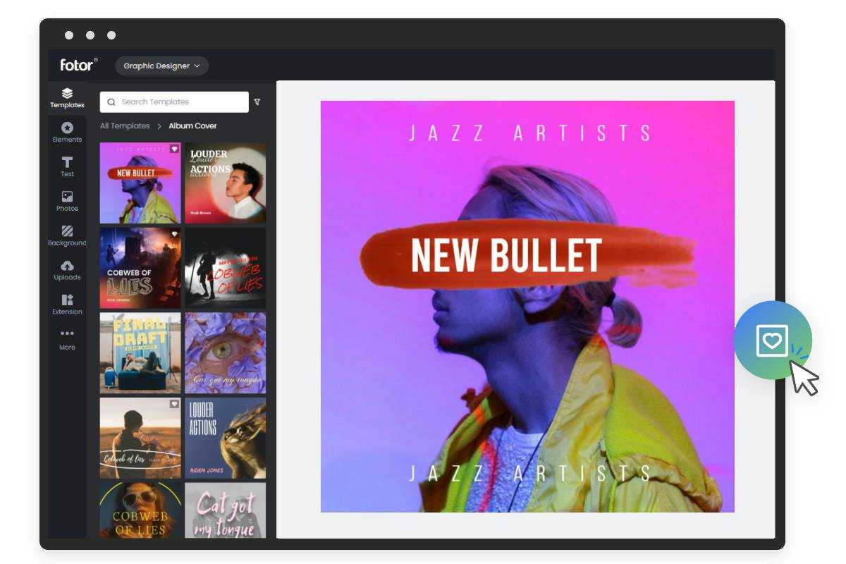Design album cover with fotor album cover maker