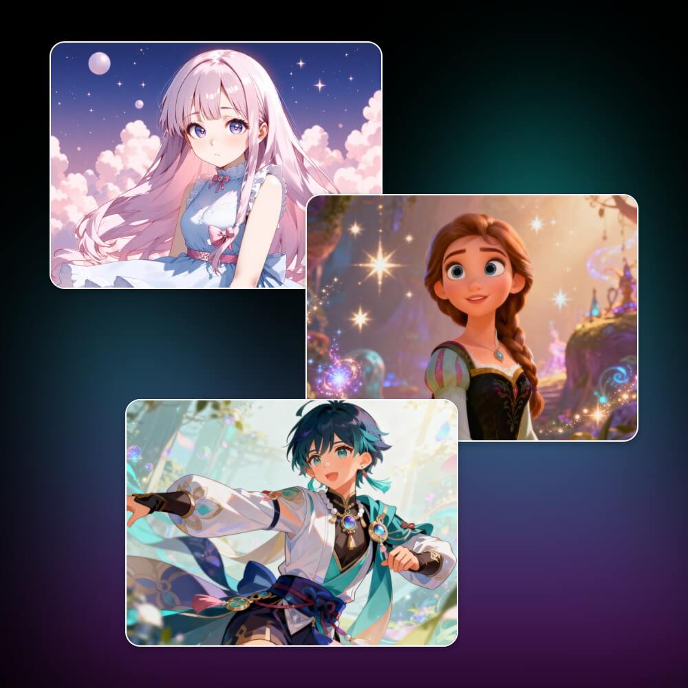 Design different types of cartoon characters with fotor ai cartoon generator