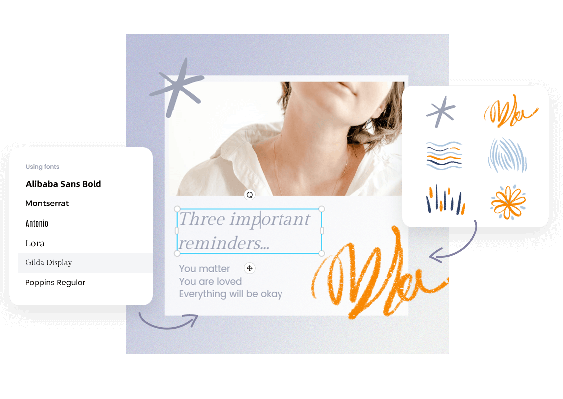 Design resources to decorate Instagram posts