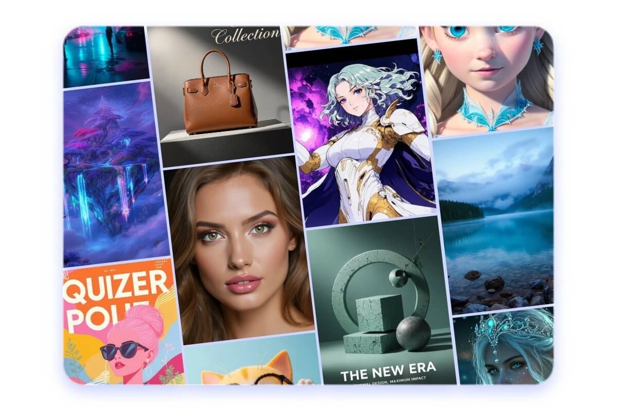 Diverse ai generated images from text prompts using Fotor AI image editor