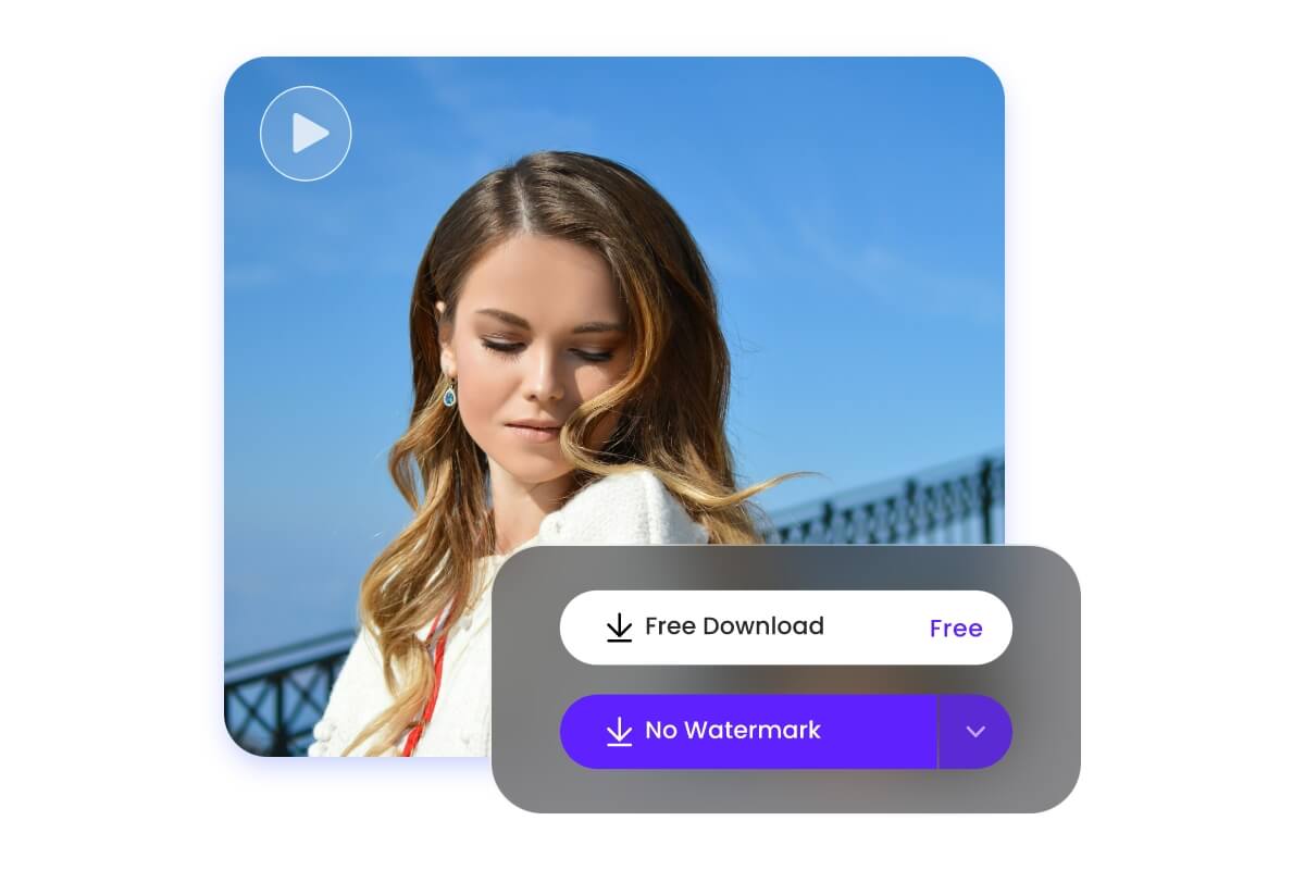 Download a 4k video of a pretty woman upscaling by ai