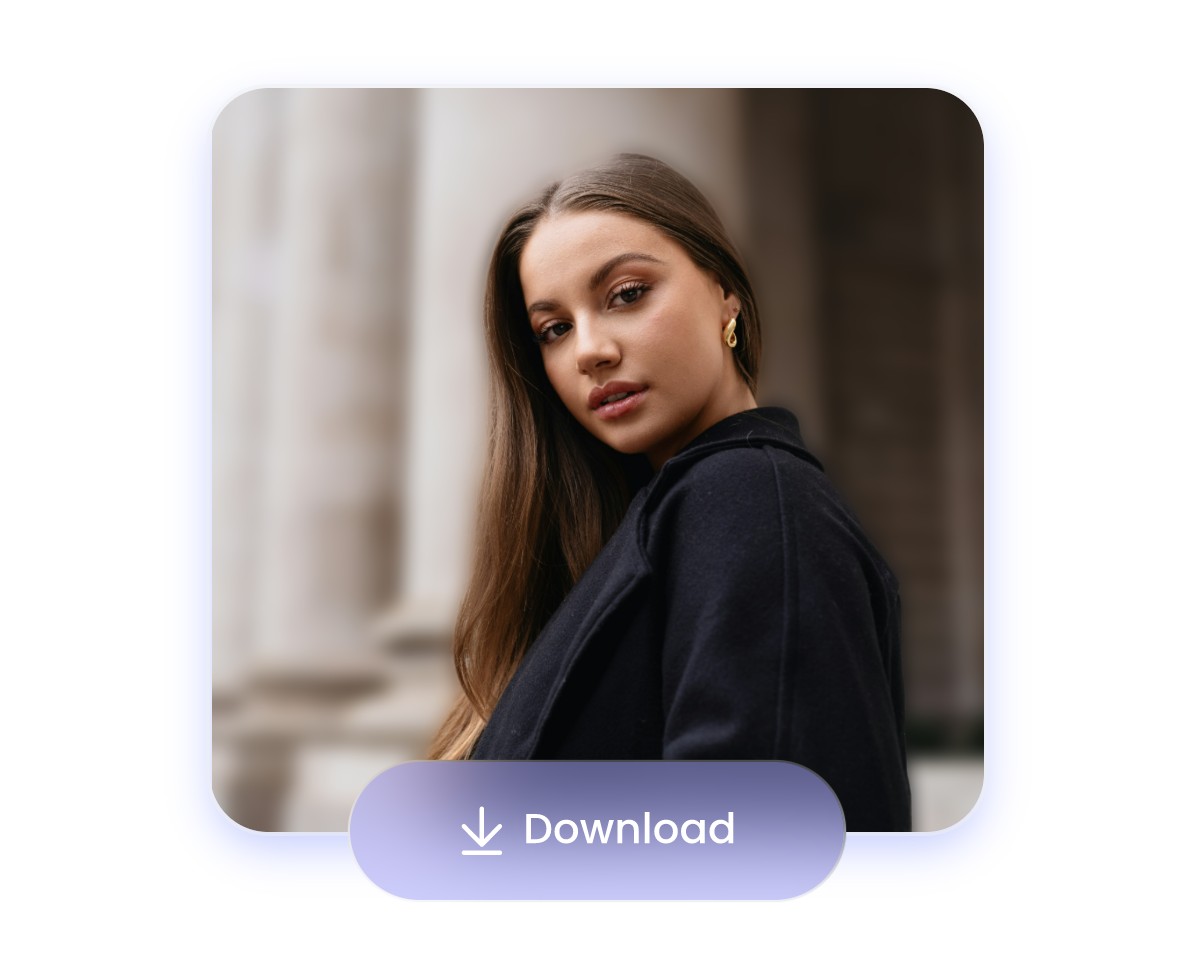 Télécharger la photo floutée d'une femme aux cheveux longs