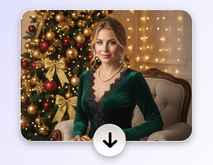 Download the christmas photo of a woman