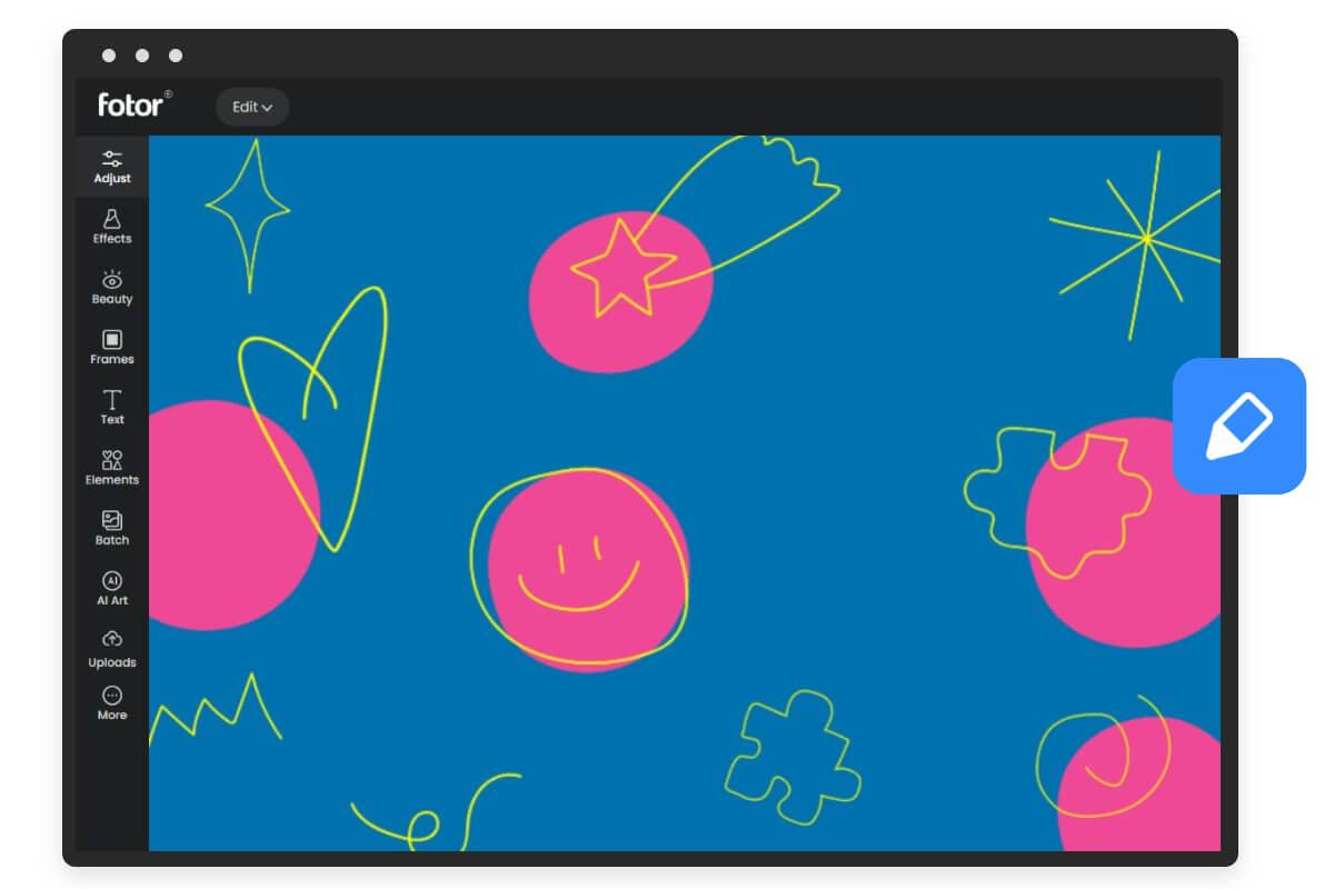 Draw special graphics on the picture with fotor