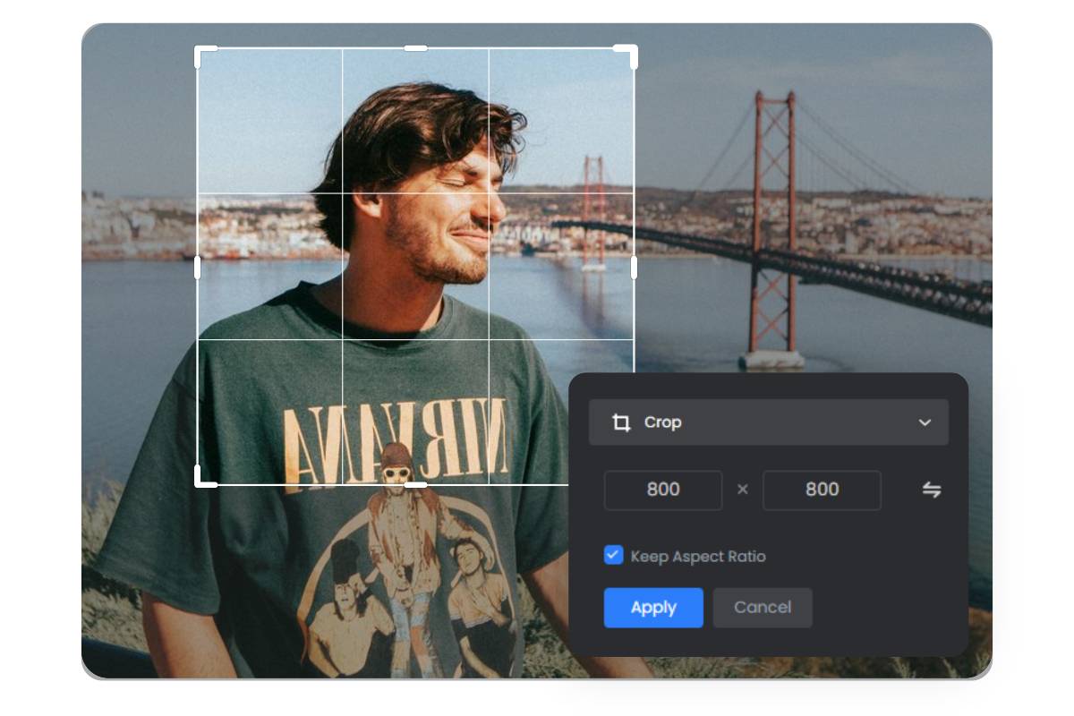 crop an image of a boy to 800 800 pixels