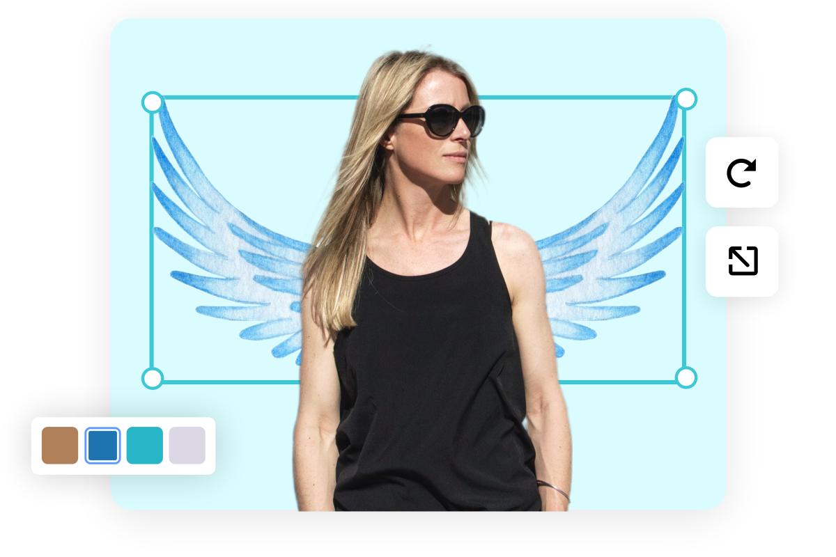 Easily edit angel wings to fit your photos