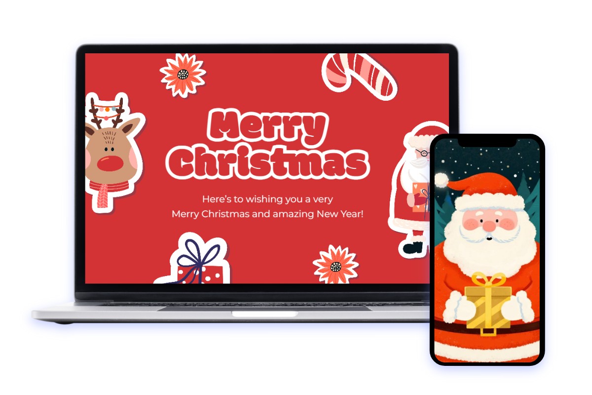 Weihnachtshintergründe für Desktop und Handy erstellen