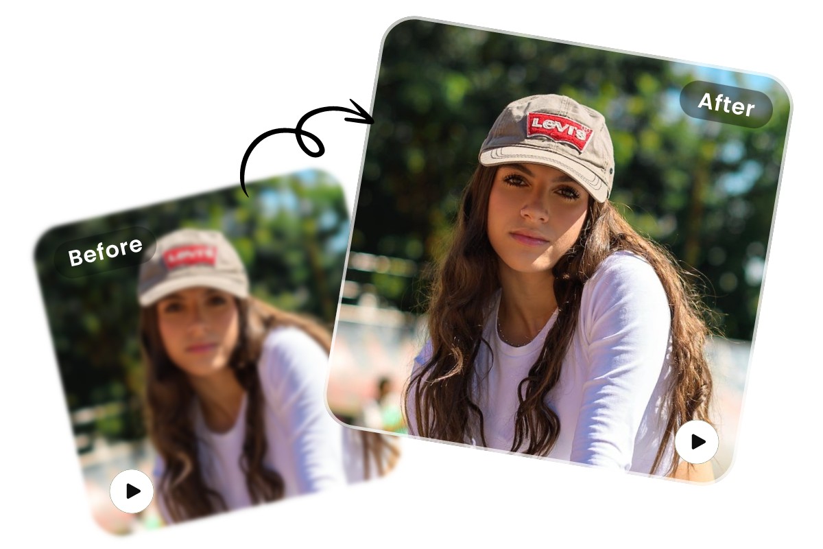 Enhance female video quality with ai in fotor