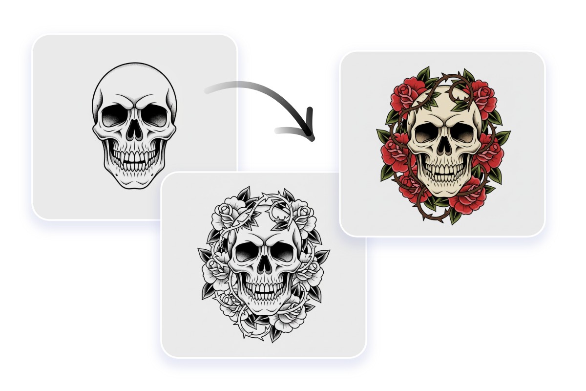 Enhance uploaded tattoos with detail refinement