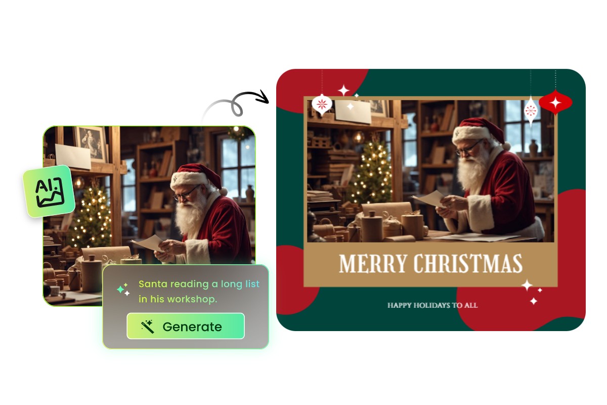 Rappeler l'esprit de Noël avec des photos Père Noël IA