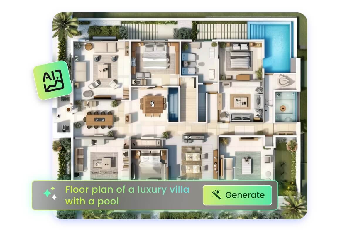 Enter your specific information of your new house and ask ai to generate a perfect floor plan for you