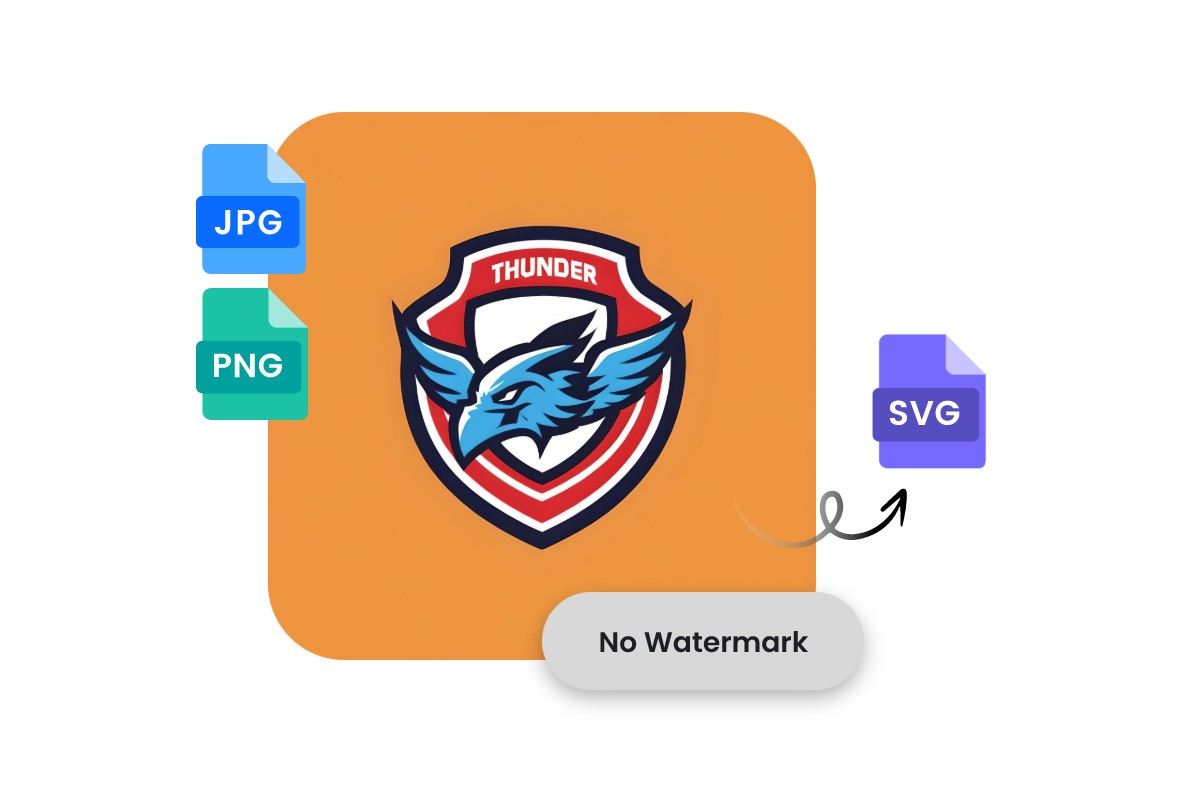 Exporter vos designs de logo aux formats JPG ou PNG, ou convertissez-les en SVG sans filigrane