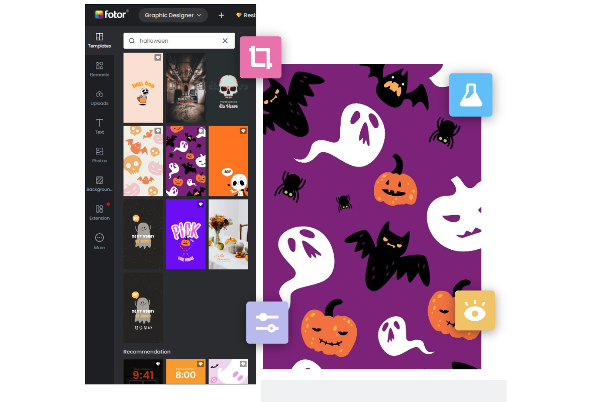 Fotor halloween iphone wallpaper