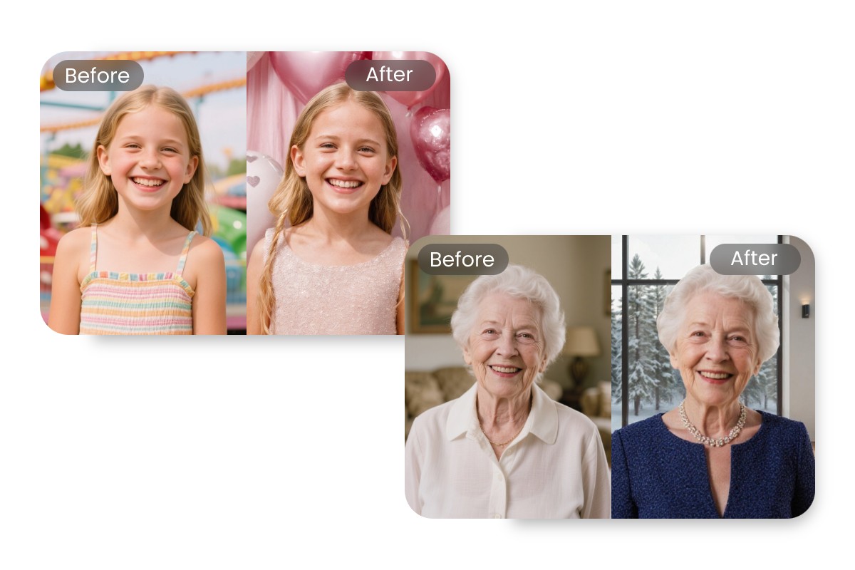 Realistische Avatare fuer Kinder und Erwachsene sowie Senioren mit Fotor