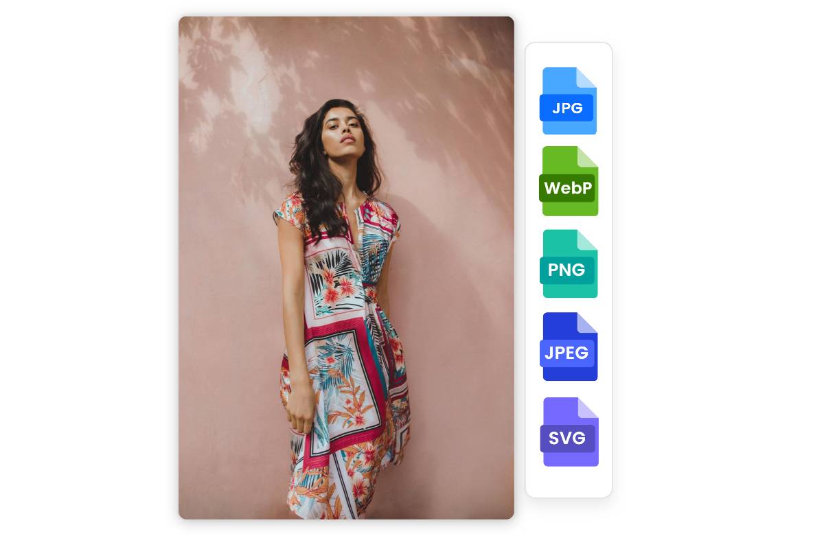 Fotor supports various file formats of the uploaded female portrait image