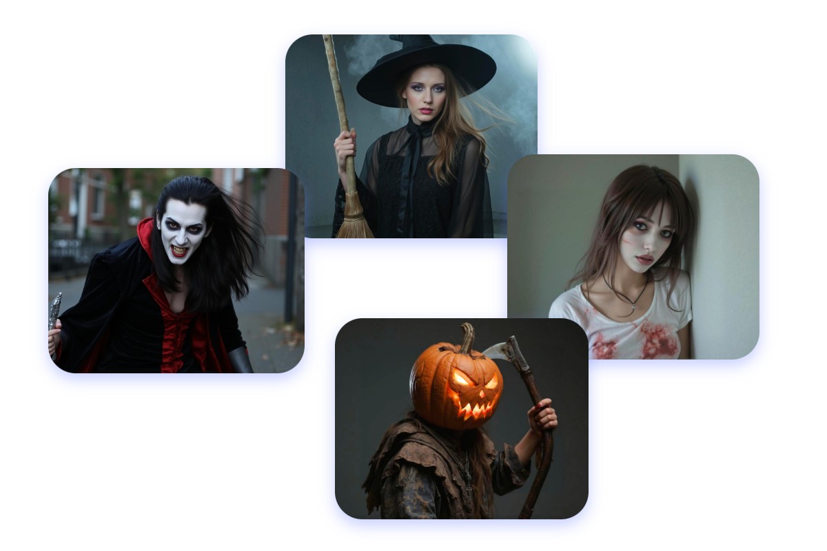 4種類のハロウィンコスプレルック