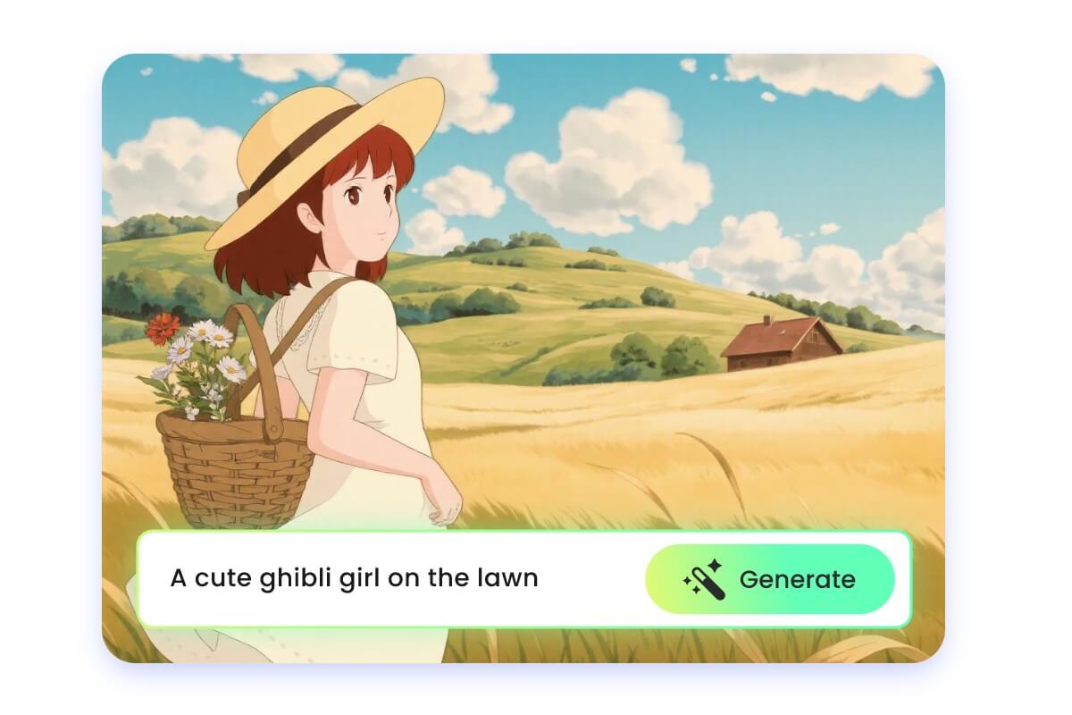 Generate Studio Ghibli style images from text