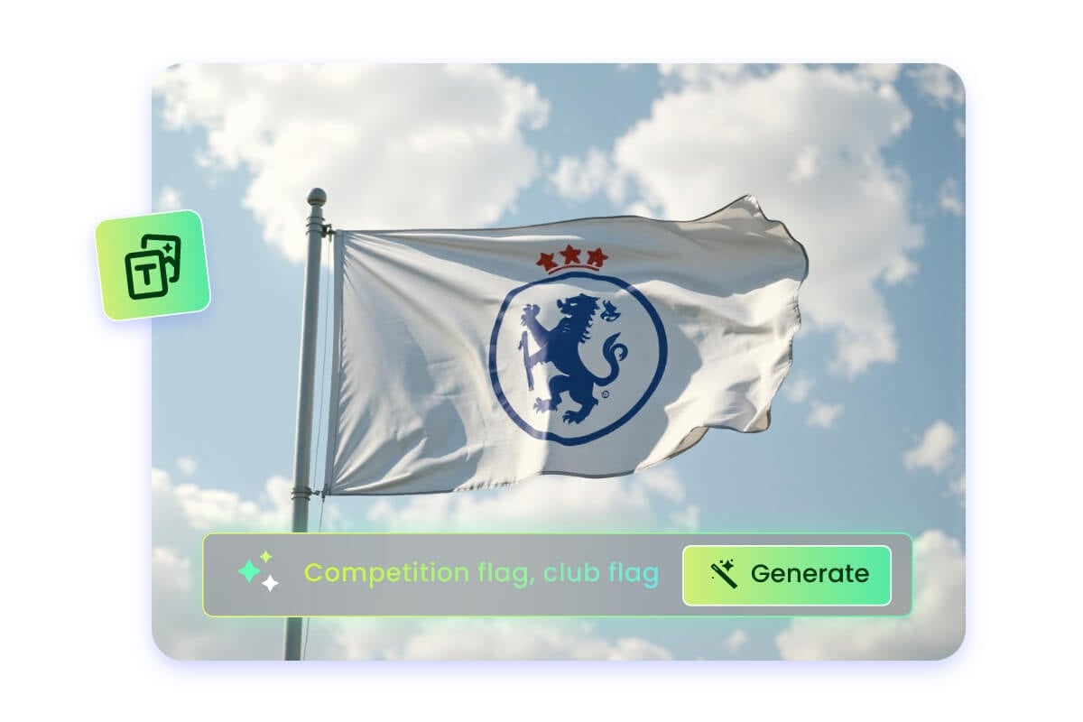 Generate a flag for a club competition with ai using text