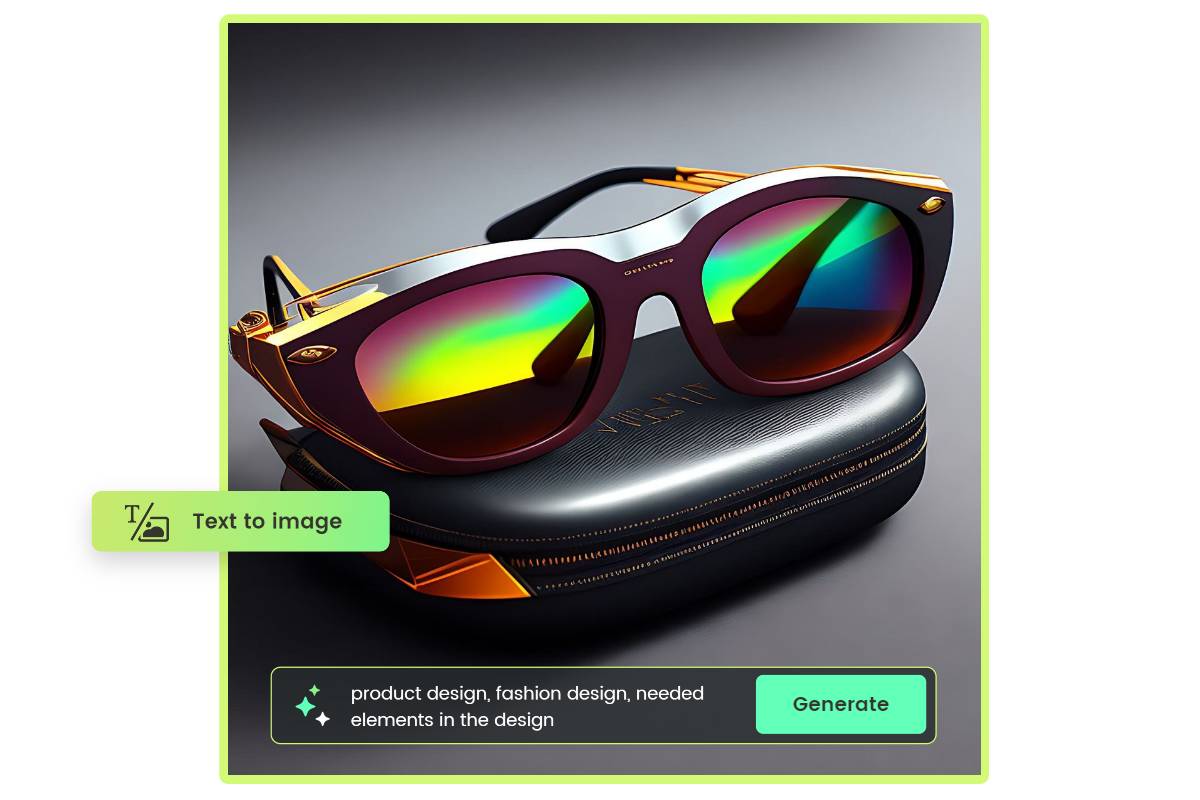 Generate a sunglasses design from text in fotor online ai image generator