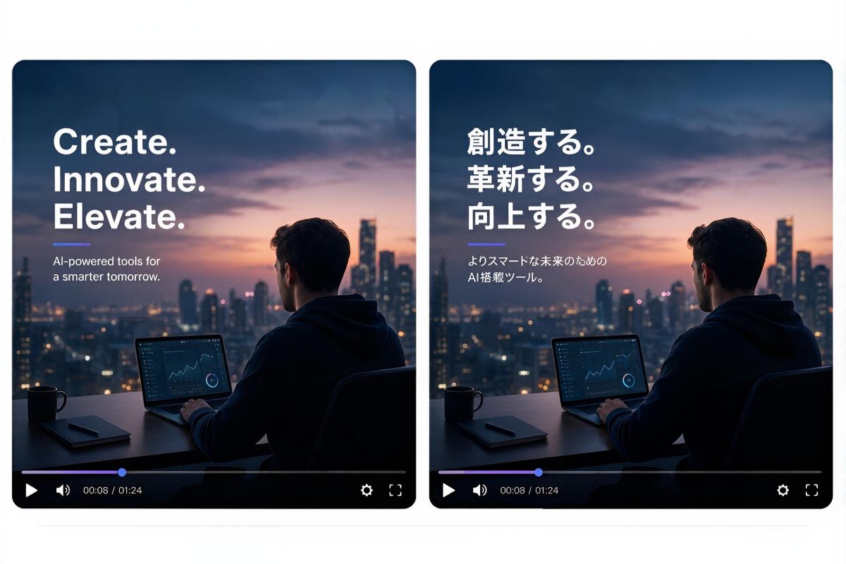 Generate ai video ads in both english and japanese