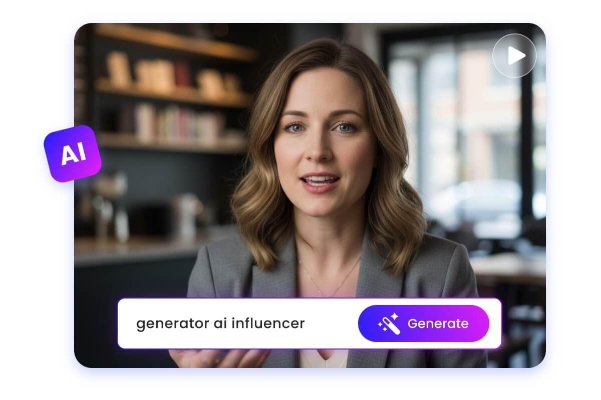 Generate an ai influencer video from text input using ai
