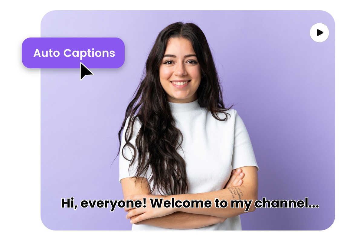 Generate auto captions for female video in fotors ai auto subtitle generator
