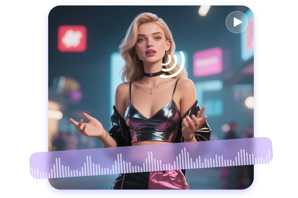 Generate automatic audio for ai influencer video