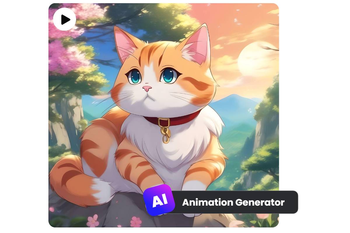 Generate cat animation using fotors AI animation generator