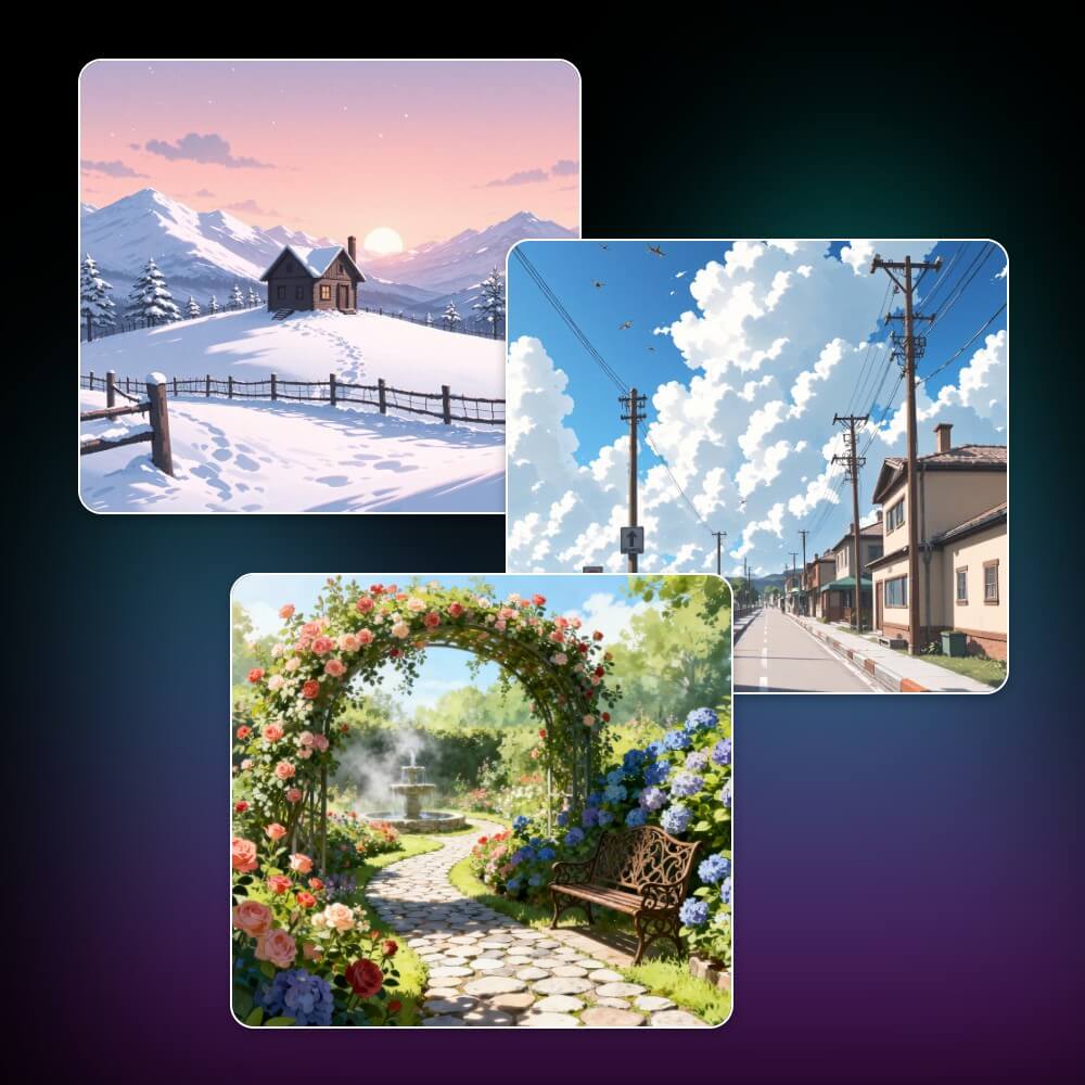 Generate different types of cartoon backgrounds with ai cartoon generator