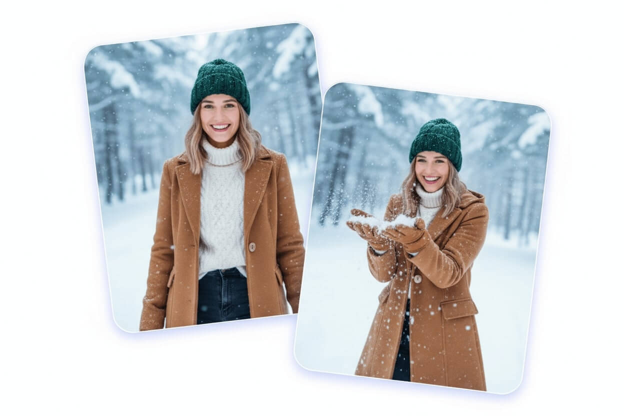 Generate realistic snow scene in high quality with AI