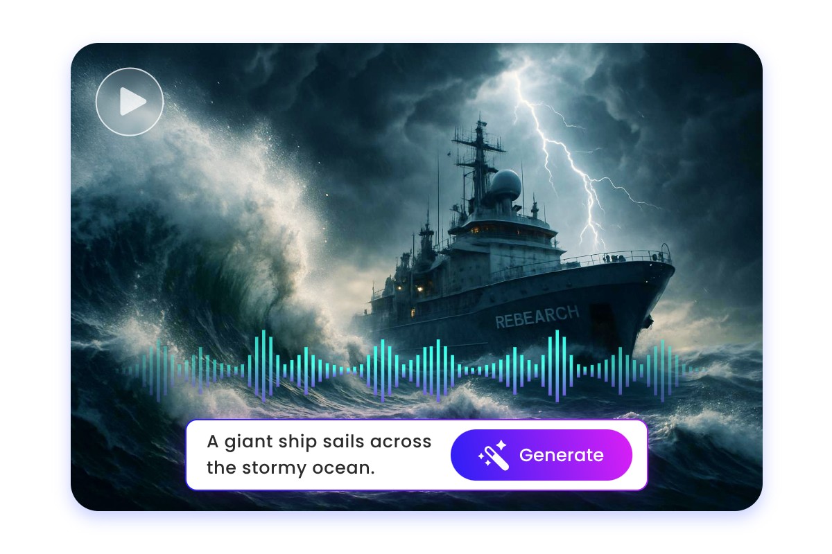 Generate visual audio synced video using Wan 2 5 featuring a giant ship