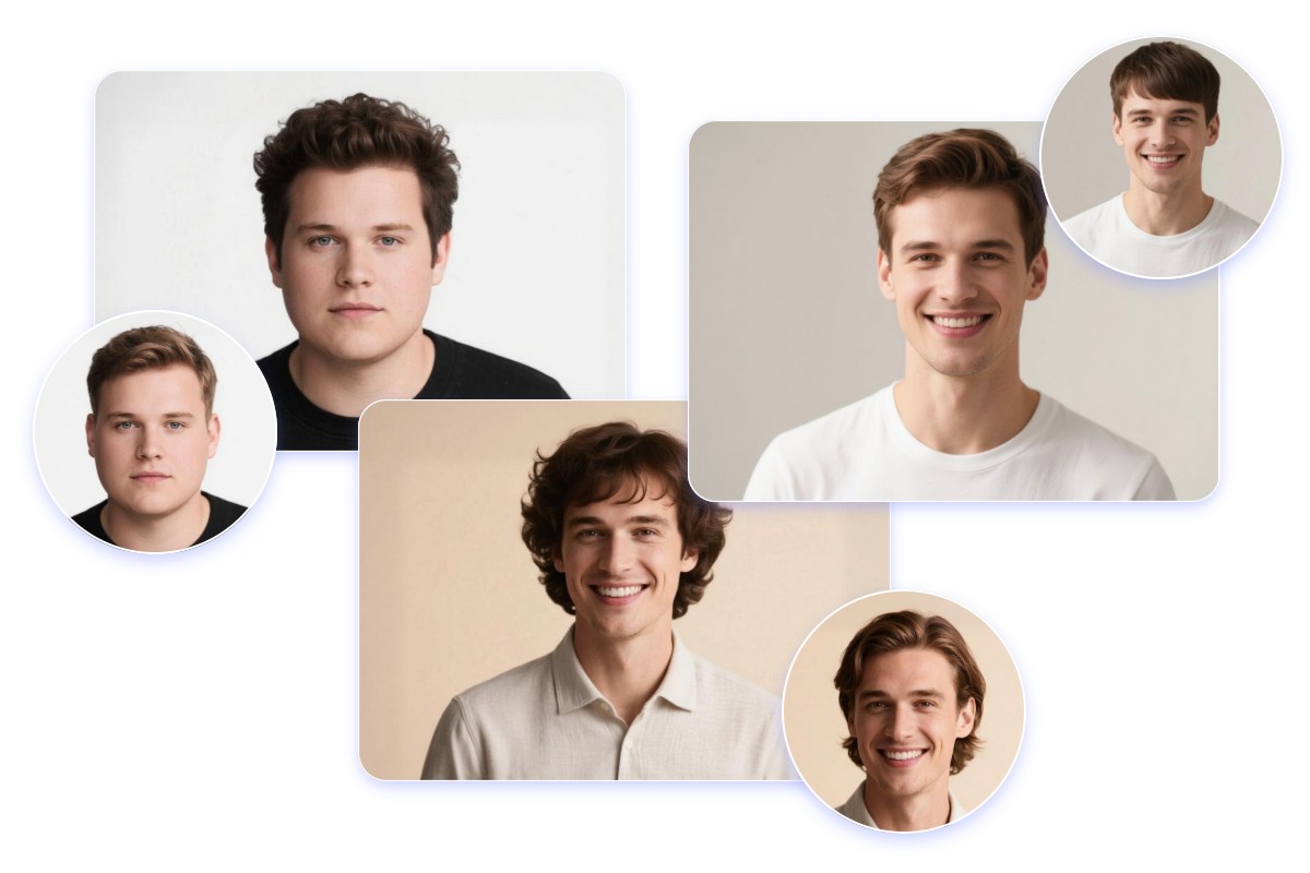 Filtre coupe de cheveux pour plusieurs types de visage