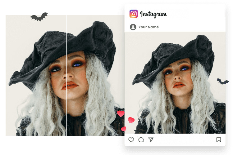 Foto temática de Halloween en Instagram