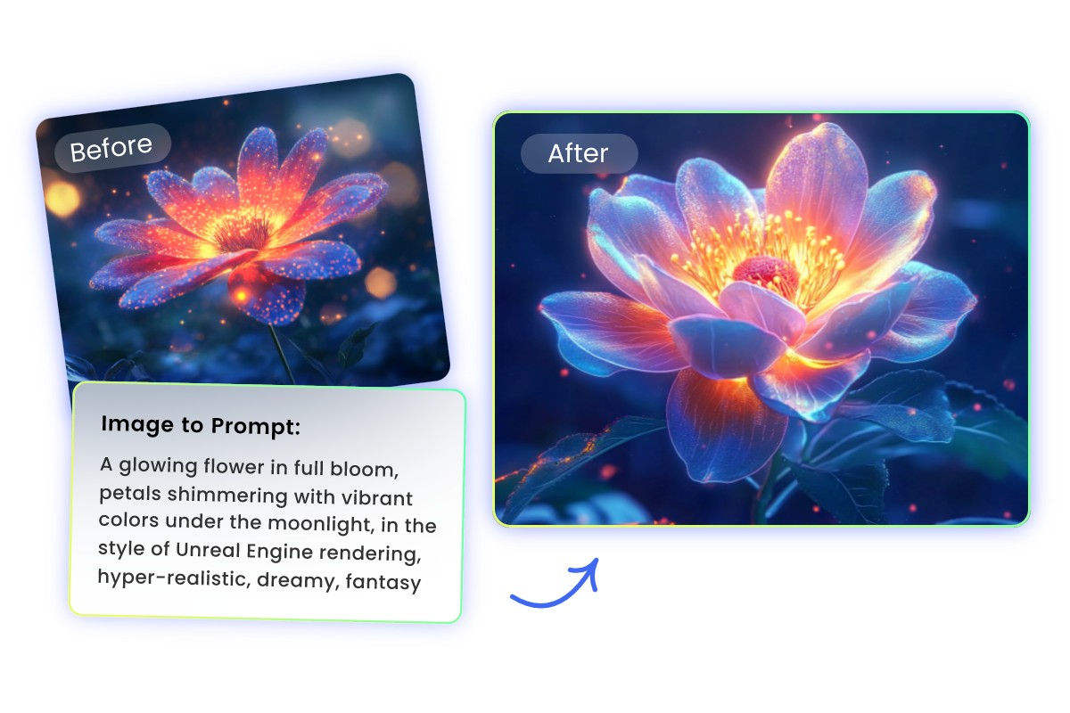 How to convert image to prompt and recreate image with Fotor