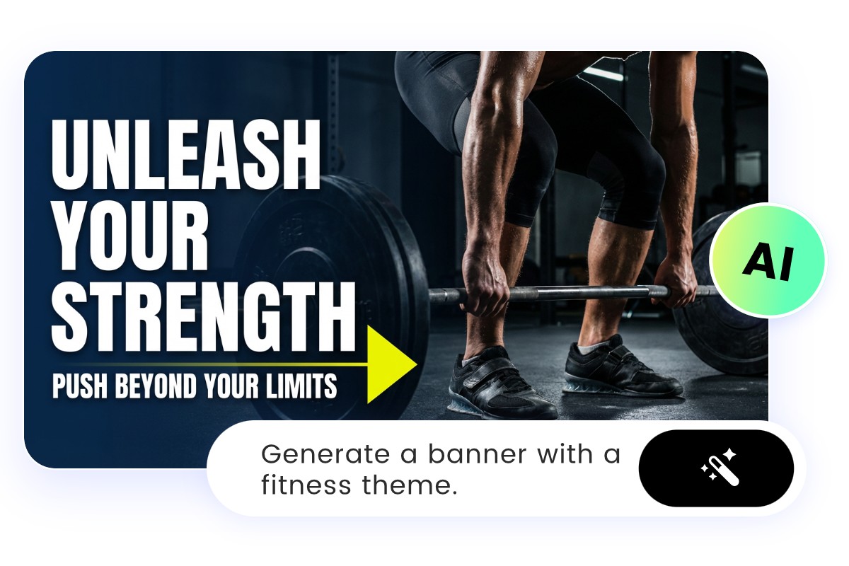 Input text to generate a fitness related ai youtube thumbnail