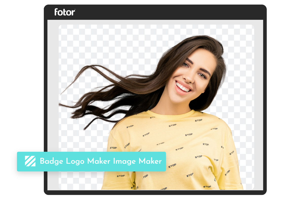 Membuat gambar wanita menjadi transparan dengan pembuat gambar transparan online Fotor