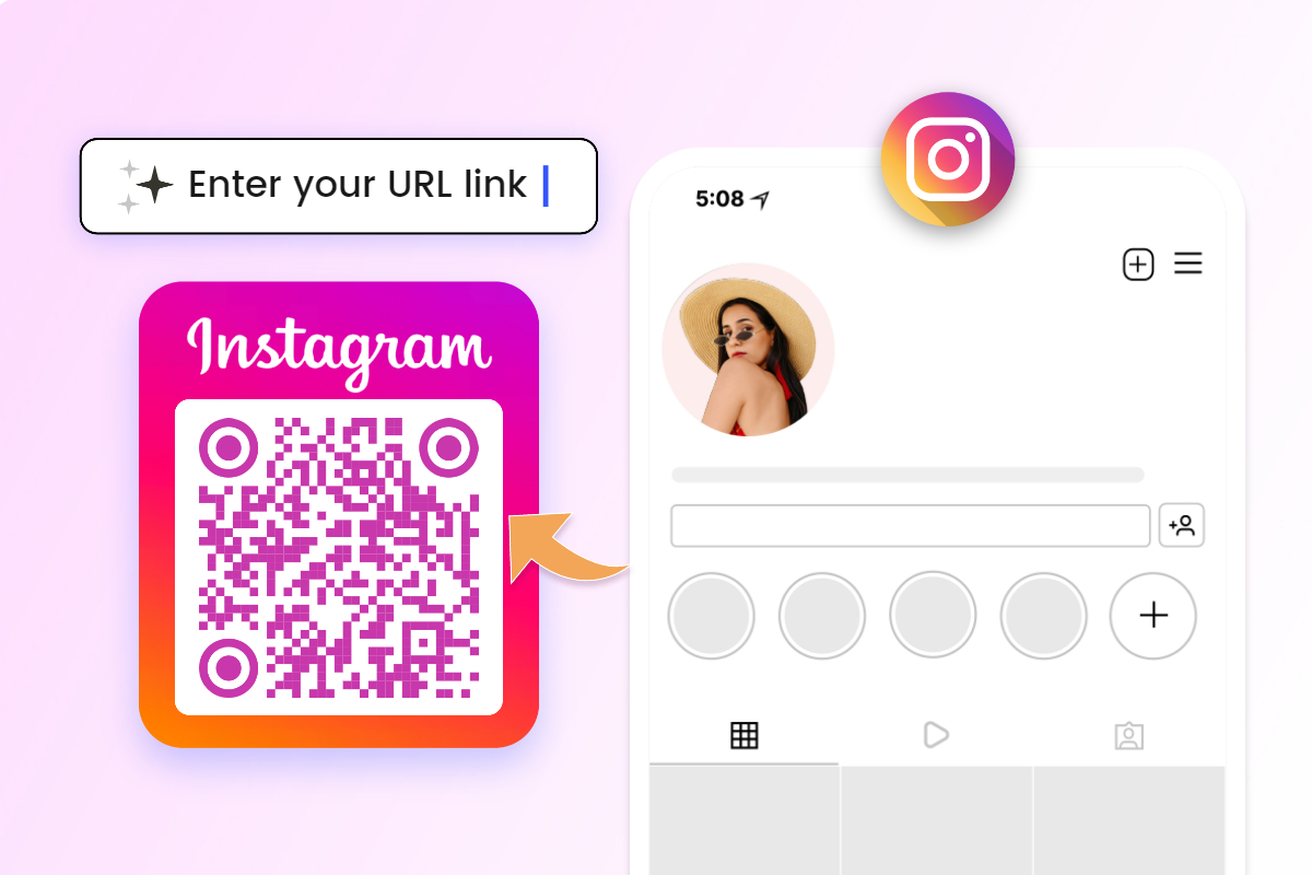 Make a qr code for instagram profile page in fotor online instagram qr code generator